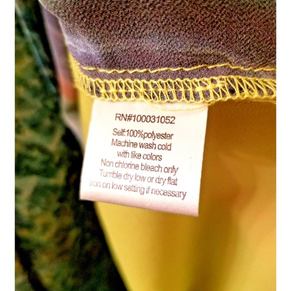 Poeme by CITRON Semi Sheer Top Sz Small Colorful Green Blue Yellow Orange White - Picture 4 of 5